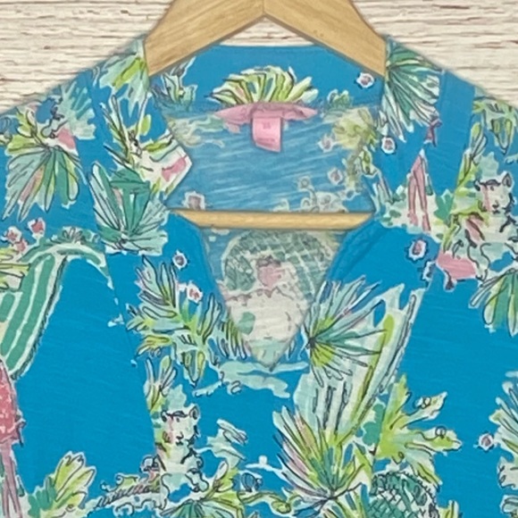 Lilly Pulitzer Joycee Top in Jungle Glam Toile Sz XS - Picture 5 of 12